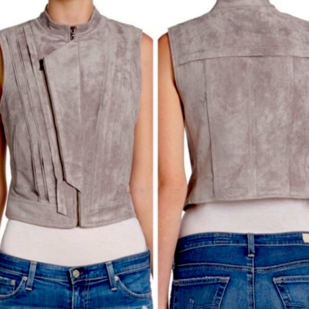 BCBG Damien Faux Suede Vest